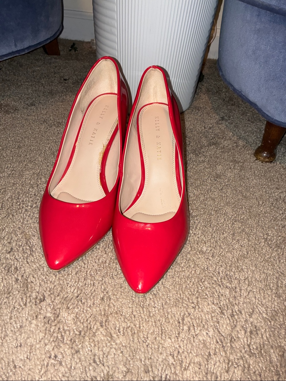 Red Pointed Toe Women's Pumps
